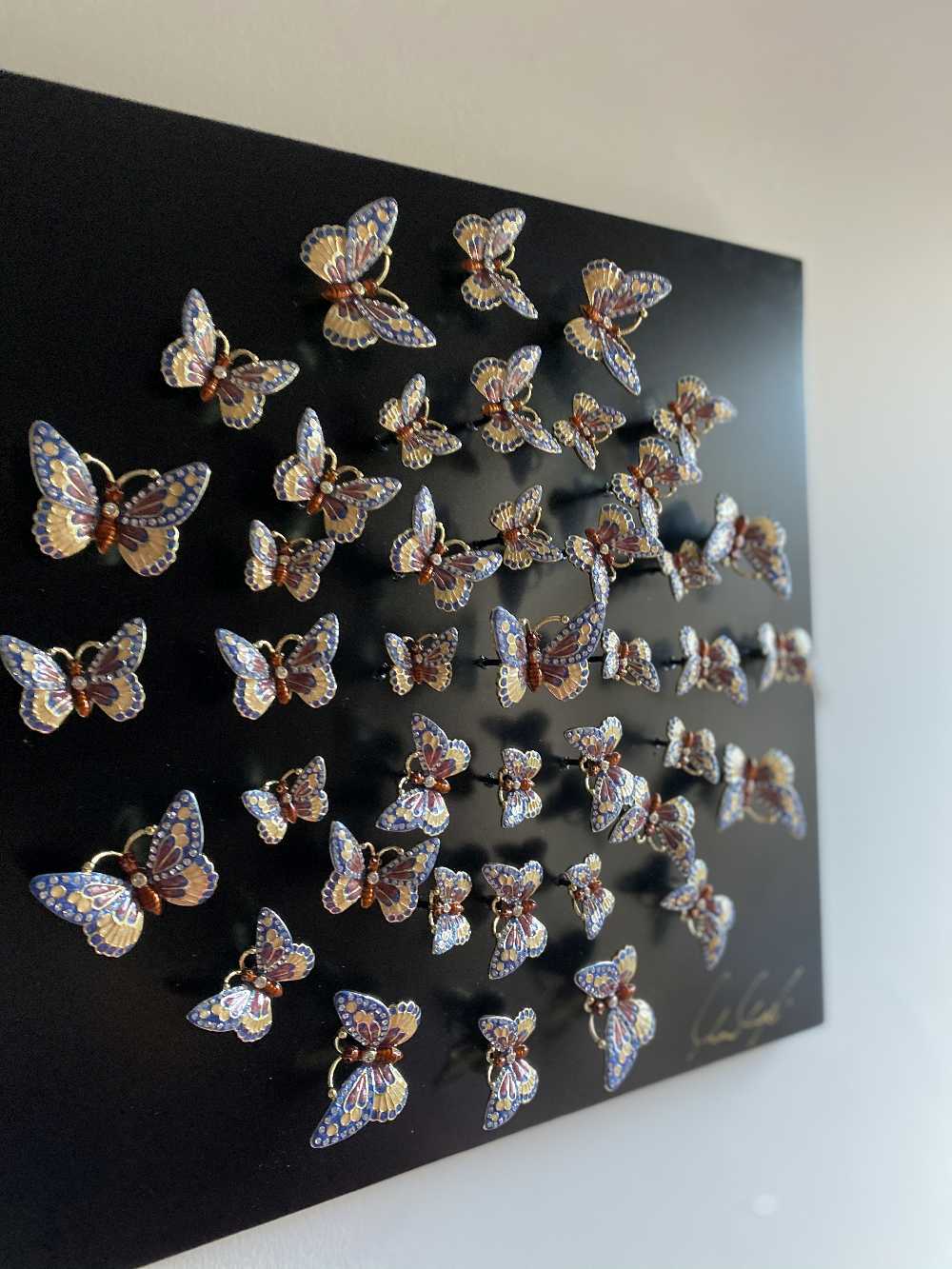 Circle of Butterflies Wall Art Black-0