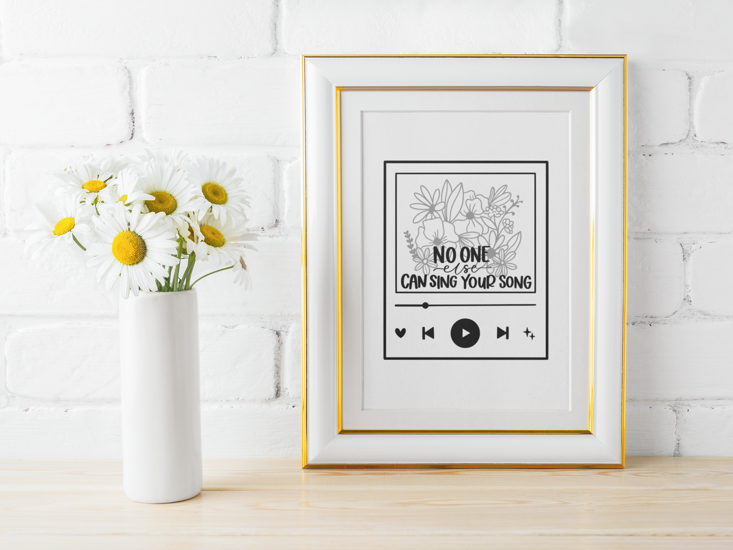 No One Else Can Sing Your Song Mental Health Inspirational Wall Decor Quote Print-0