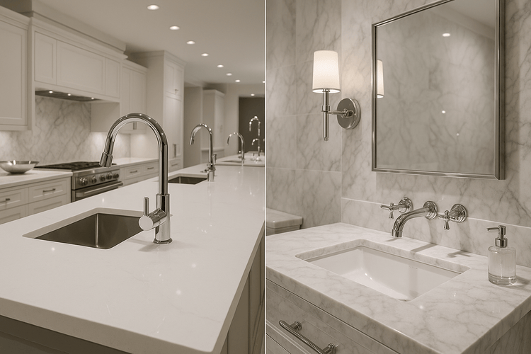 Premium kitchen and bath luxury collection featuring designer fixtures and sophisticated accessories for elegant home spaces