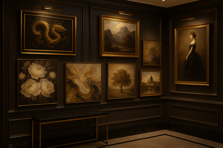 Premium wall art and luxury canvas collection featuring museum-quality prints and sophisticated artwork for elegant home