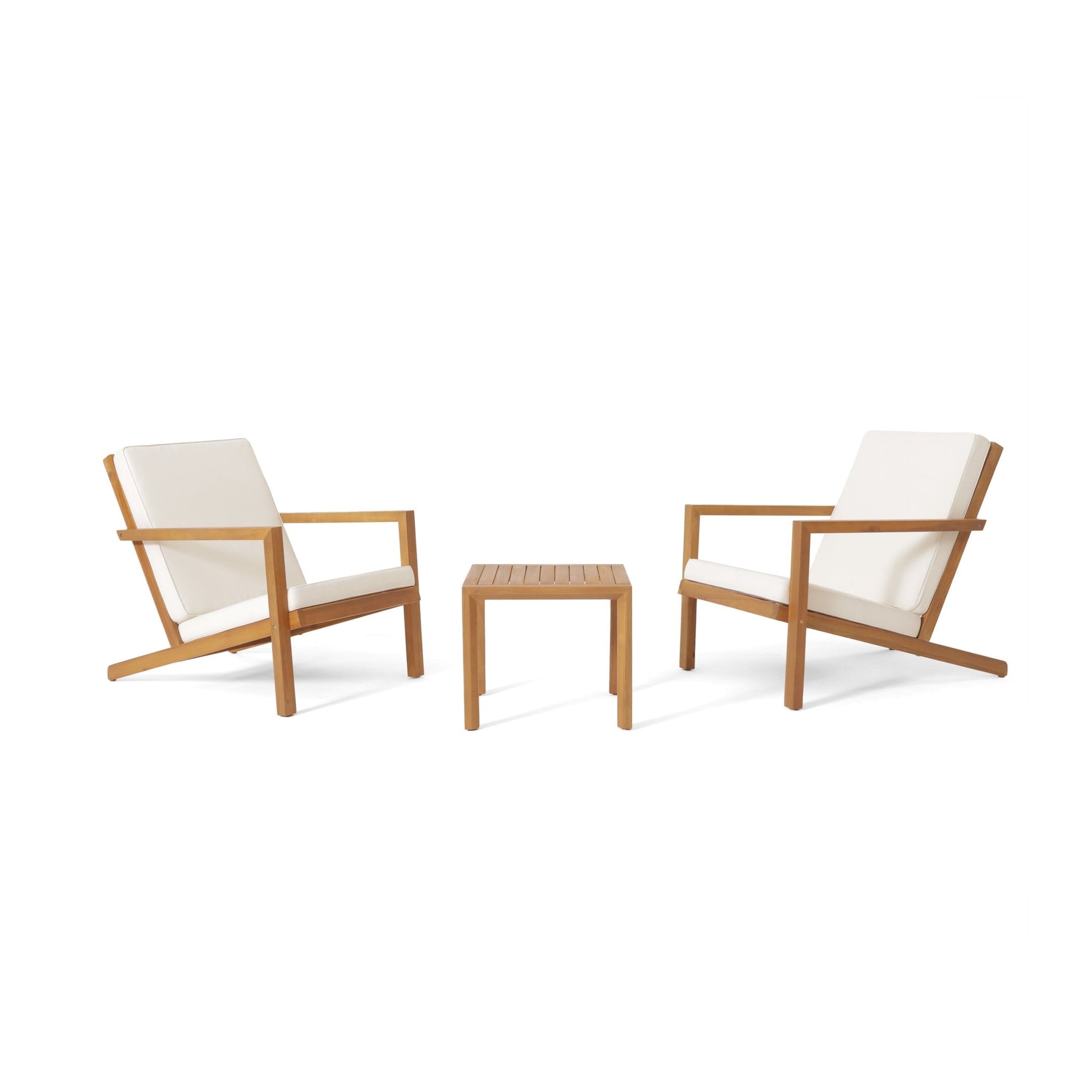 Acacia wood outdoor minimalist set design