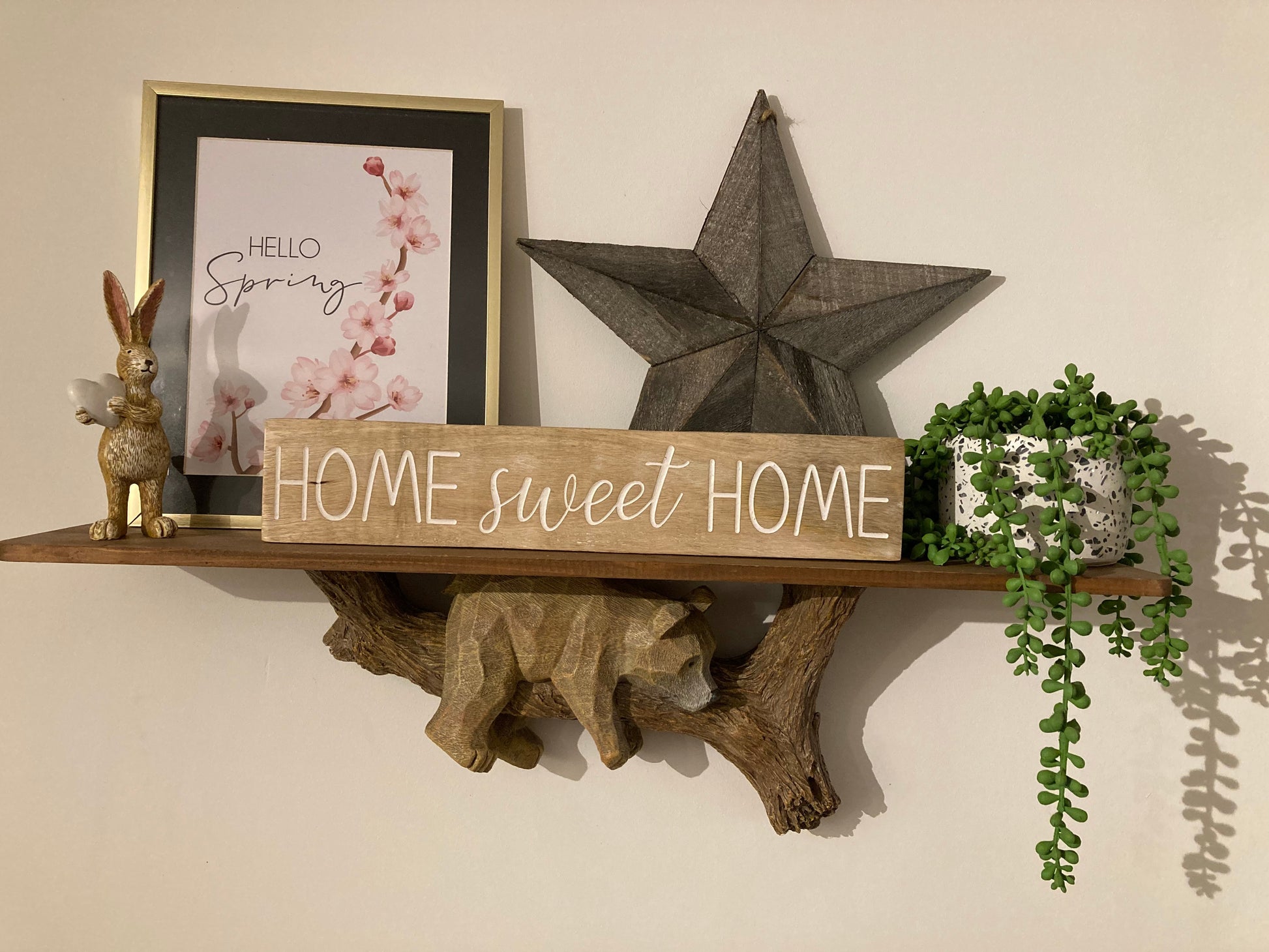 Hello Spring Cherry Blossom Spring Seasonal Wall Home Decor Print-2