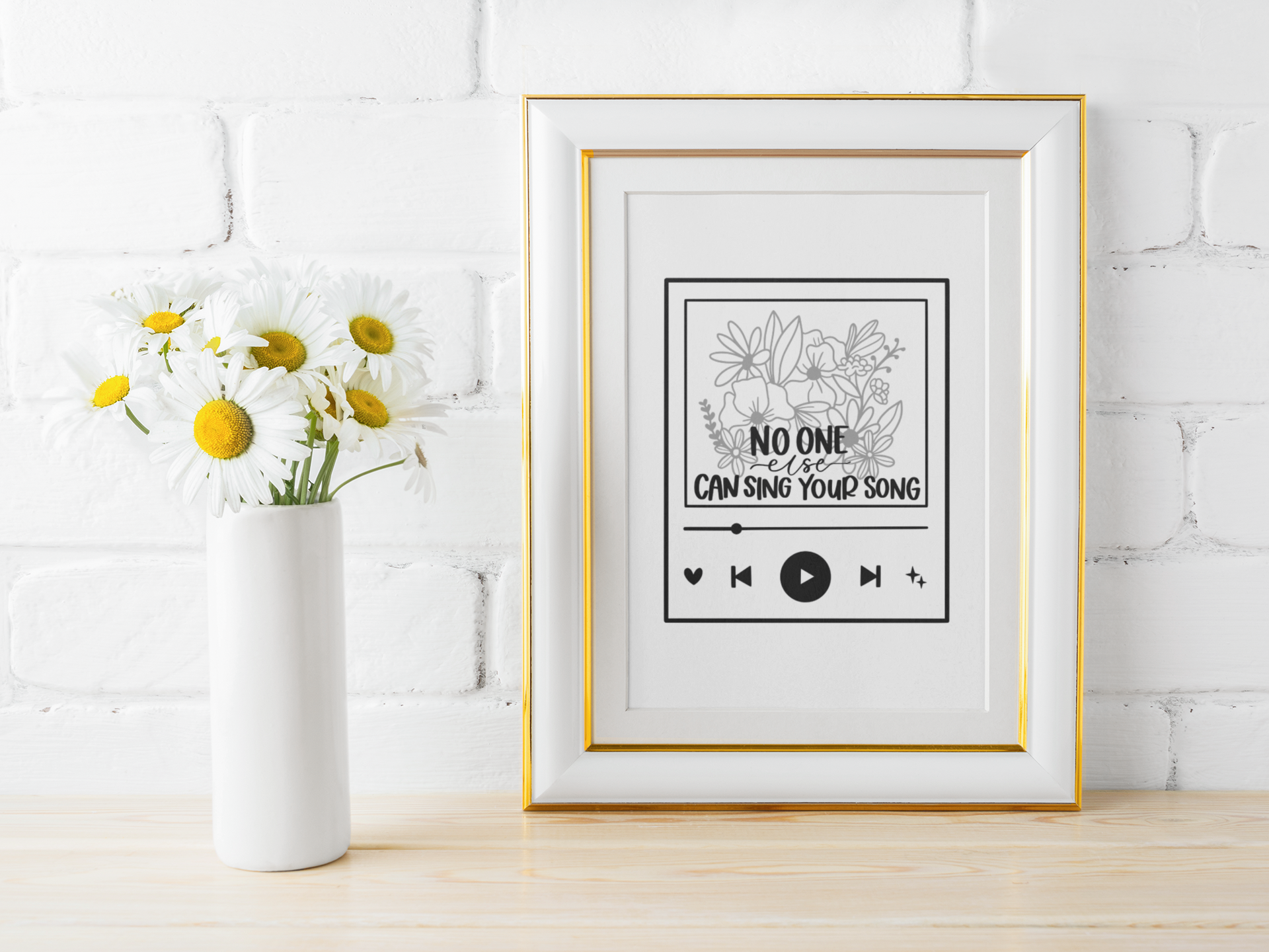 No One Else Can Sing Your Song Mental Health Inspirational Wall Decor Quote Print-0