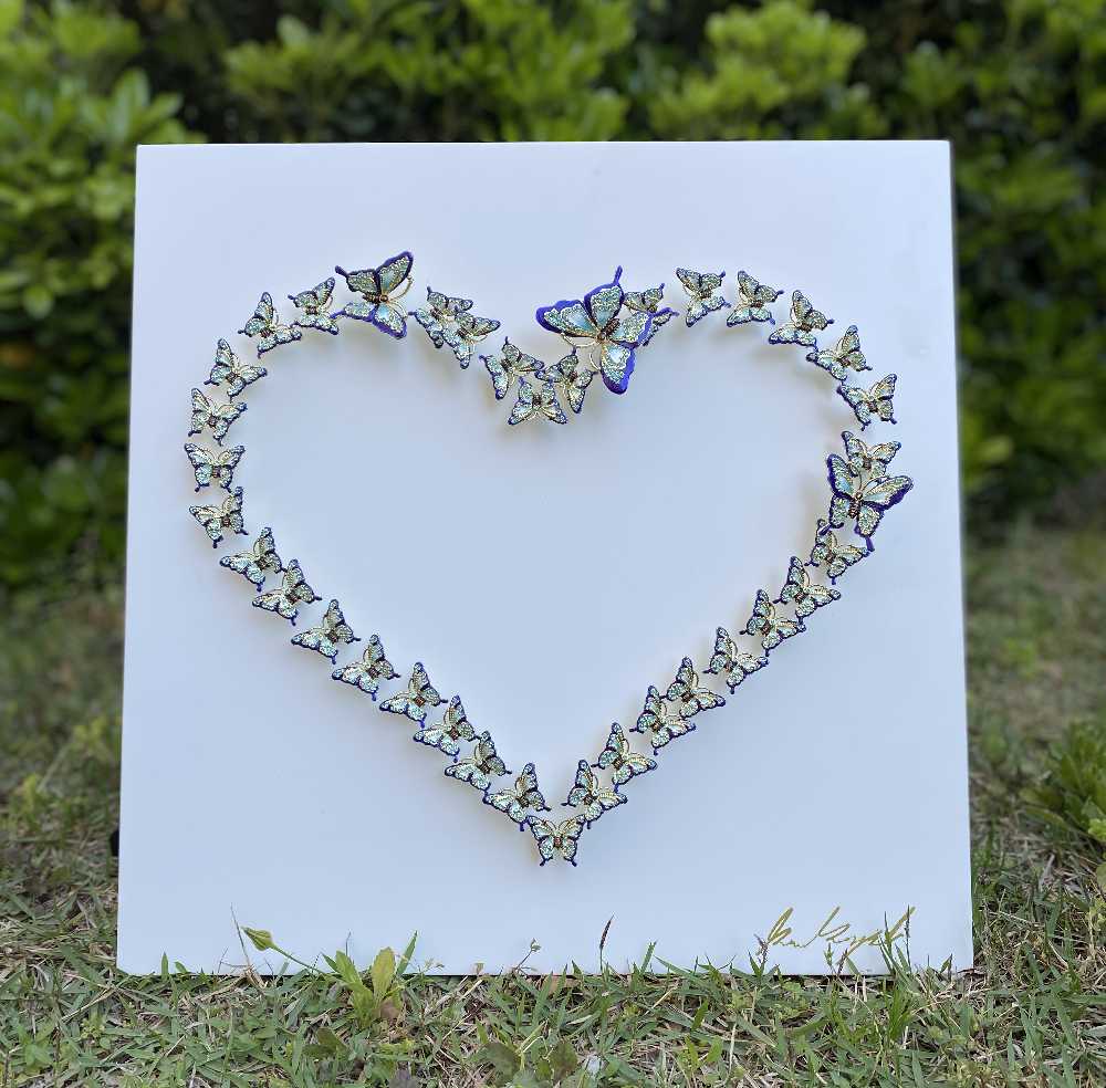 Heart of Love and Life Wall Art White-1