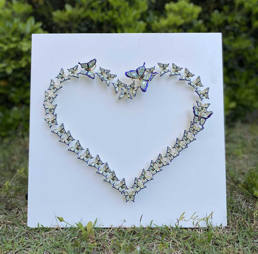 Heart of Love and Life Wall Art White-1