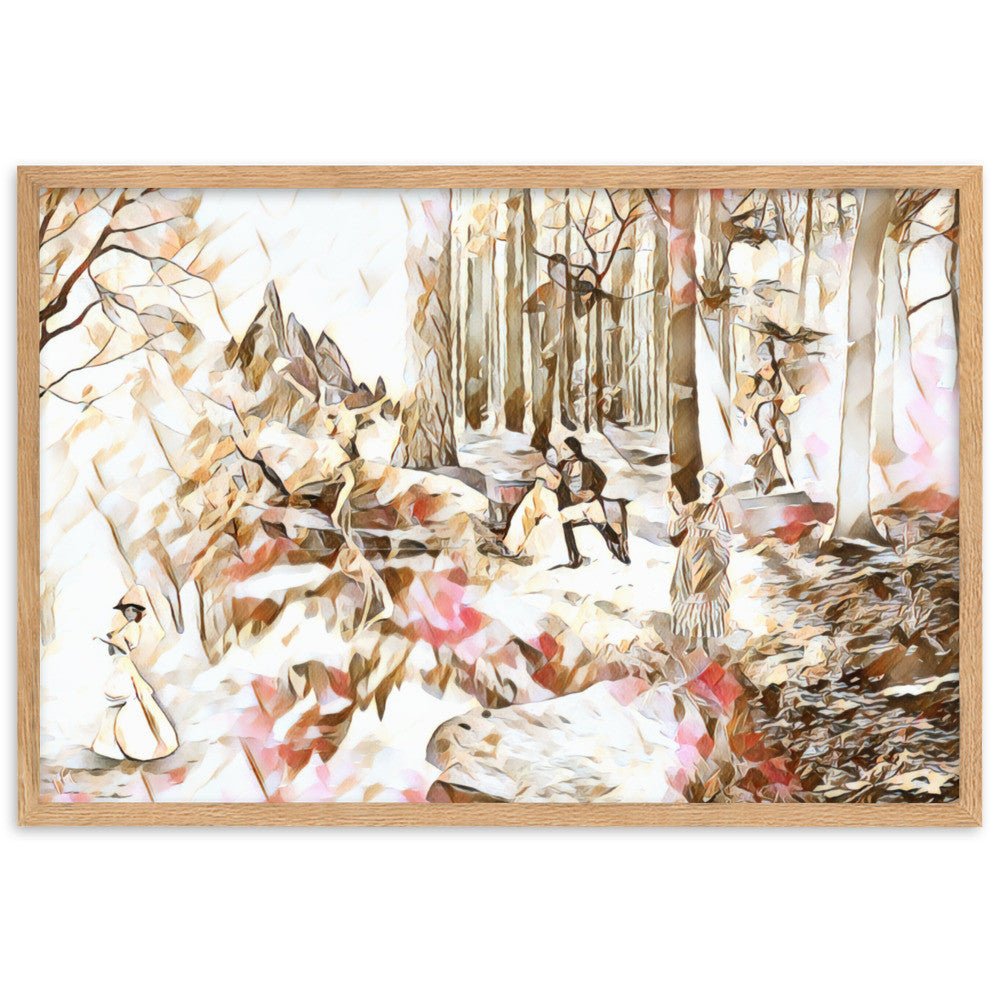 Four Seasons Fifth Sense special edition framed poster showing romantic poetry quote in elegant gold frame