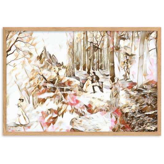 Four Seasons Fifth Sense special edition framed poster showing romantic poetry quote in elegant gold frame