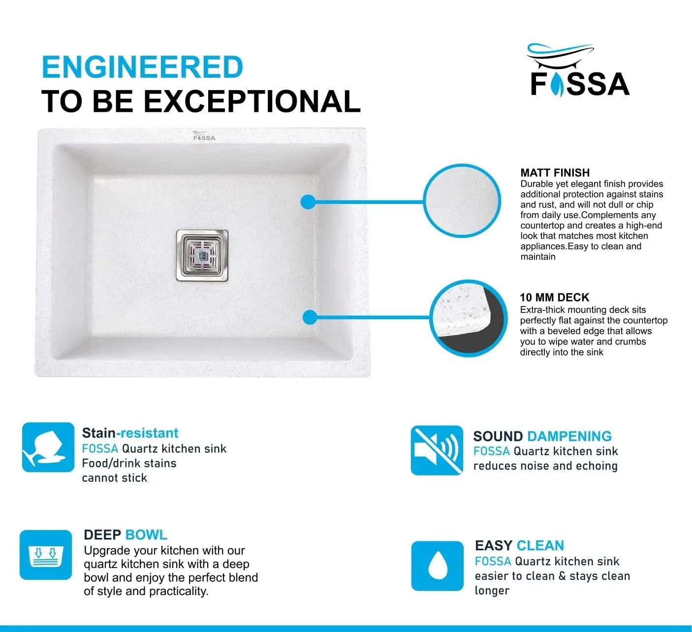 Fossa quartz kitchen sink product information
