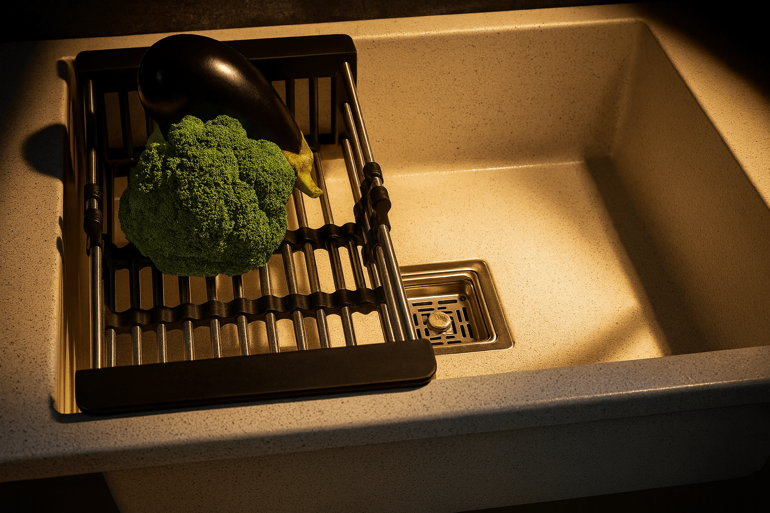 Quartz kitchen sink single bowl matt finish installation