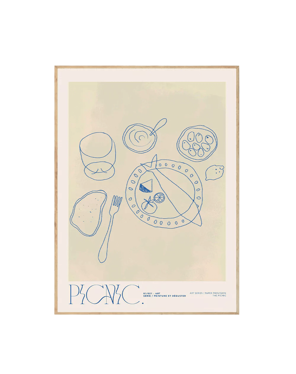 Picnic Series 03 abstract ink edition wall art beautifully displayed in modern interior setting perfect for decor