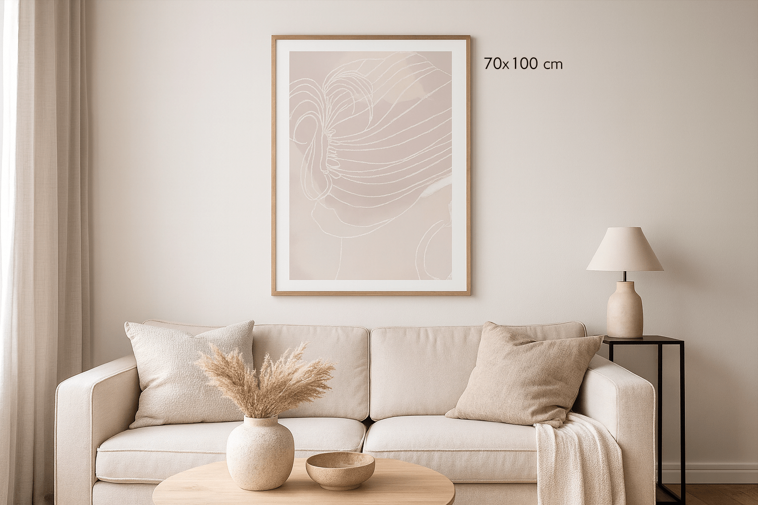 Fashion-inspired wall art featuring stylized female figures with stripes
