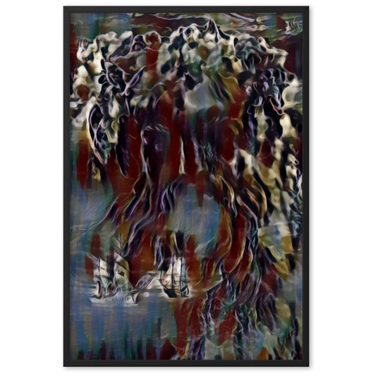 When Poseidon Asked The Waves To Dance premium mythology poster with ocean wave artistic design