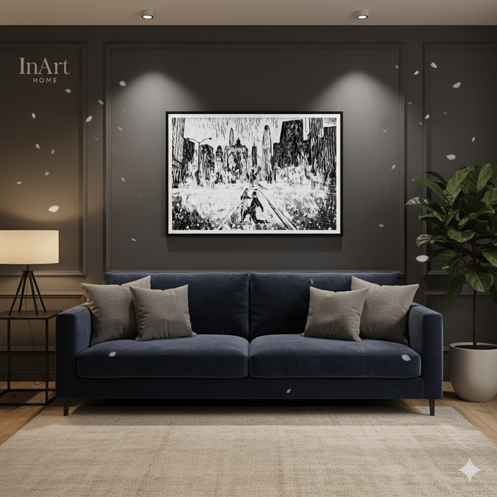 You Are The Rhythm winter romance framed poster with love message