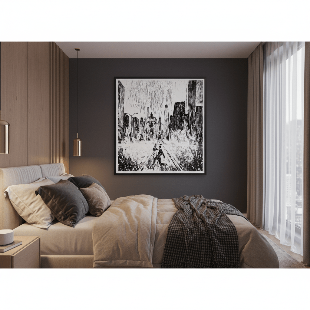 Romantic winter poster with rhythm of love message