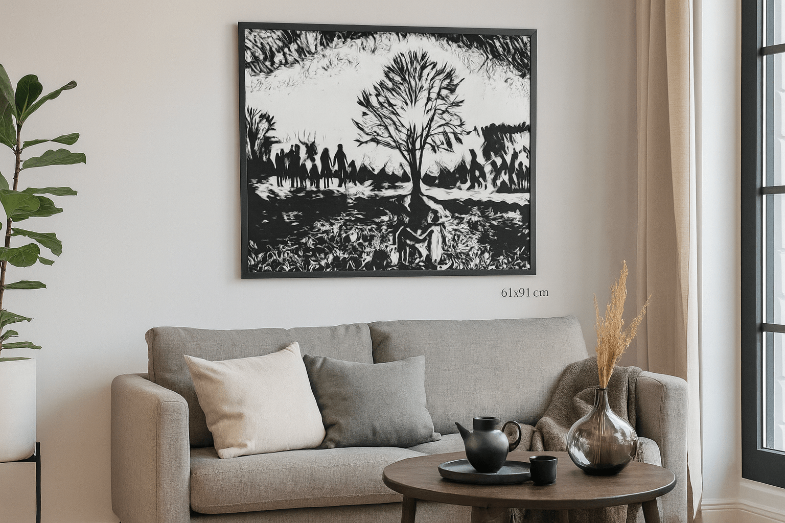 Dream quote framed poster serving as inspiring wall art in contemporary living space decor